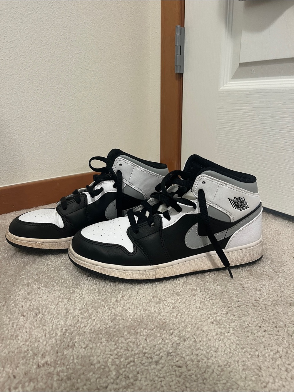 Jordan Black White Gray High-Top Sneakers